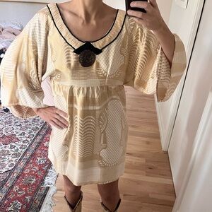 farm Rio Elegant Beige Women's Top